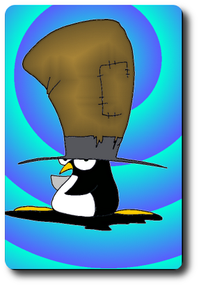 Mr. Woo is transformed in a penguin: Artwork by Fabio "Pixel" Colinelli