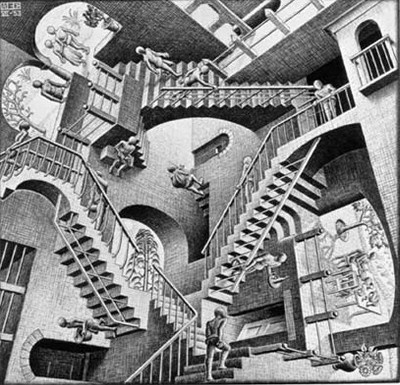 M.C. Escher - Relativity - 1953